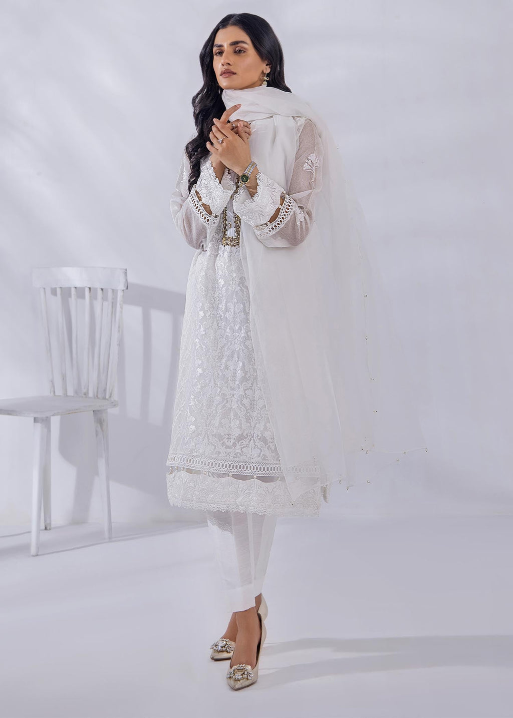 Malook White Swan Women 2pcs