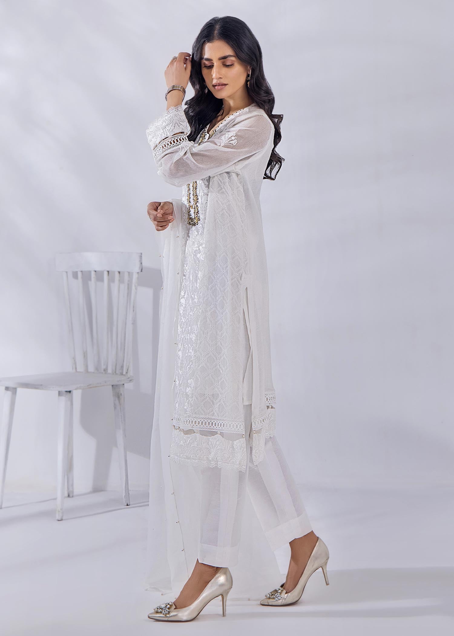 Malook White Swan Women 2pcs