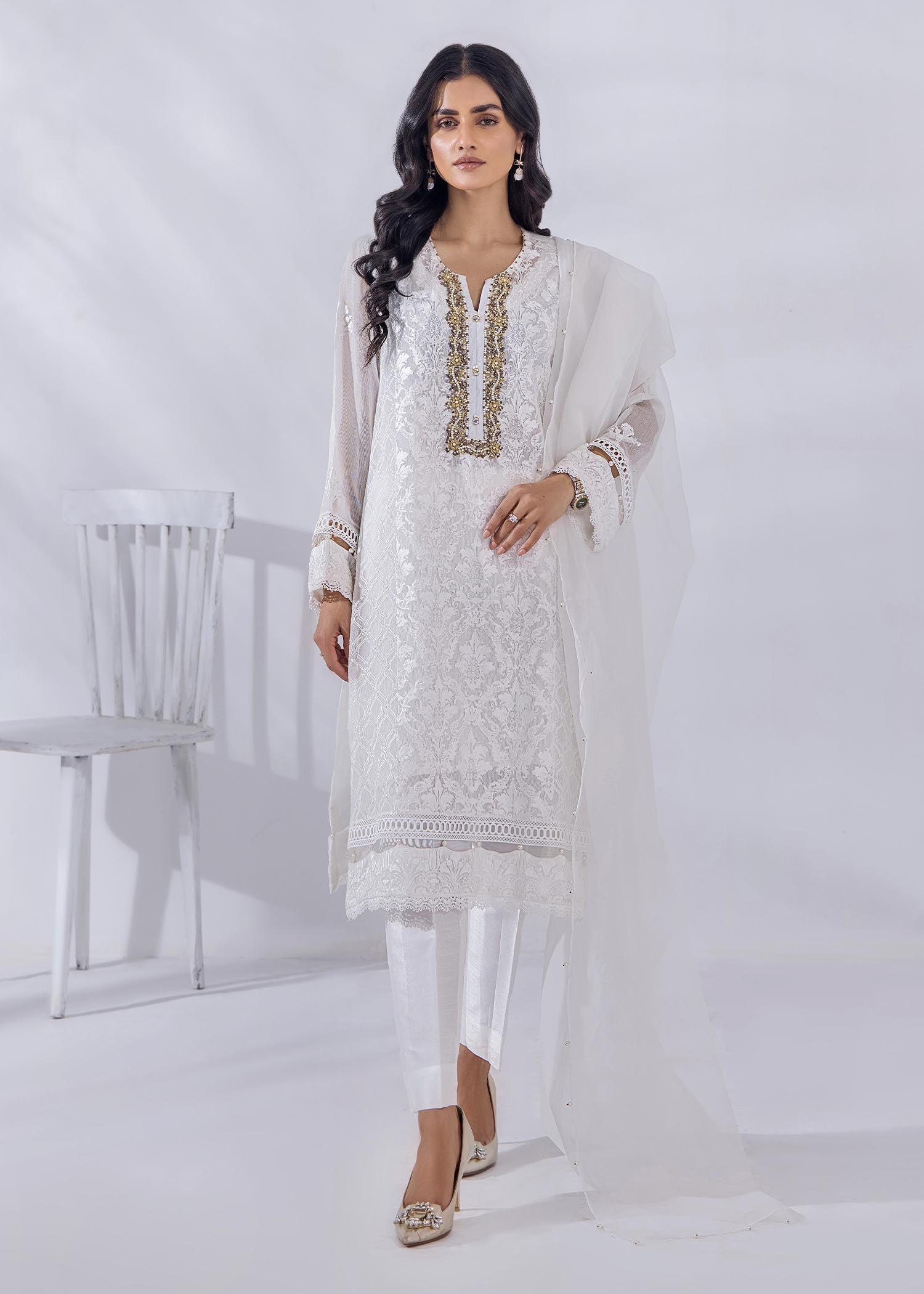 Malook White Swan Women 2pcs