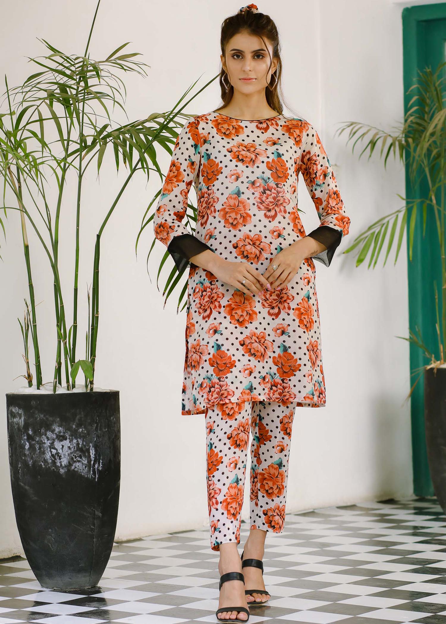 Shades By Abeeha Usman POLKA DOT PRINT Women 2pcs