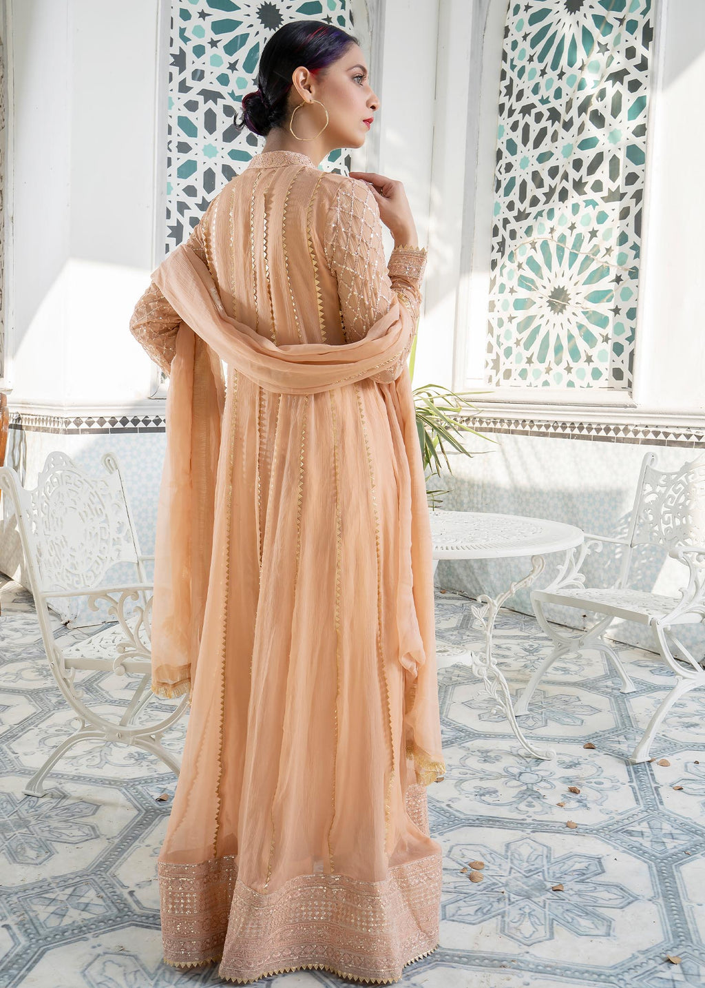 Manahils Maxi 106 Peach Women 3pcs