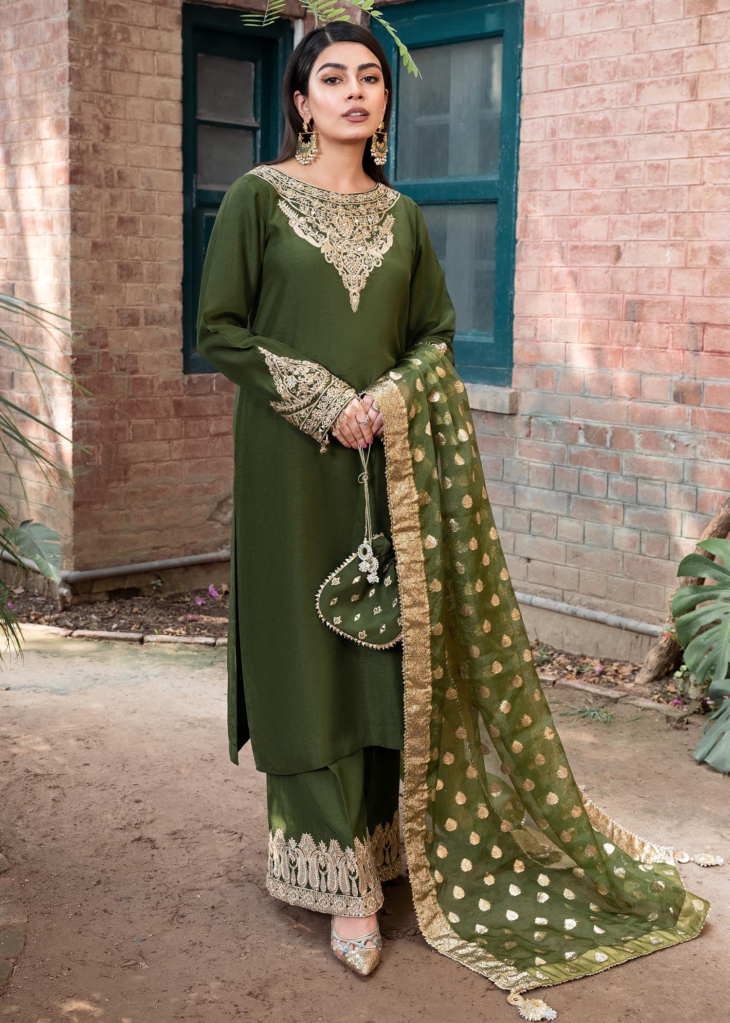 Rang-e-Haya Shireen Green Women 3pcs