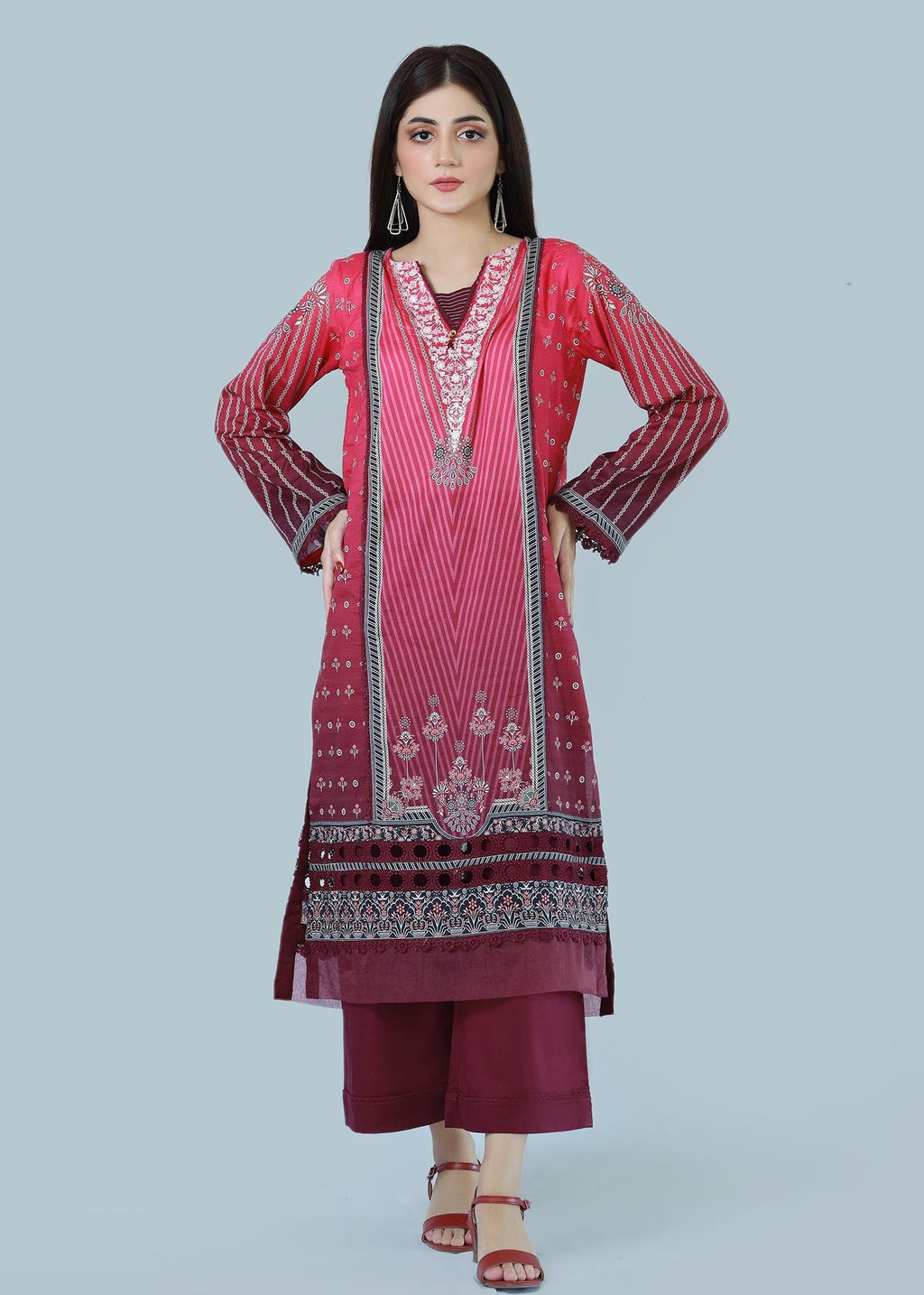 Bareeq Outfits Floraid blossom Stitched Suit Women 3pcs
