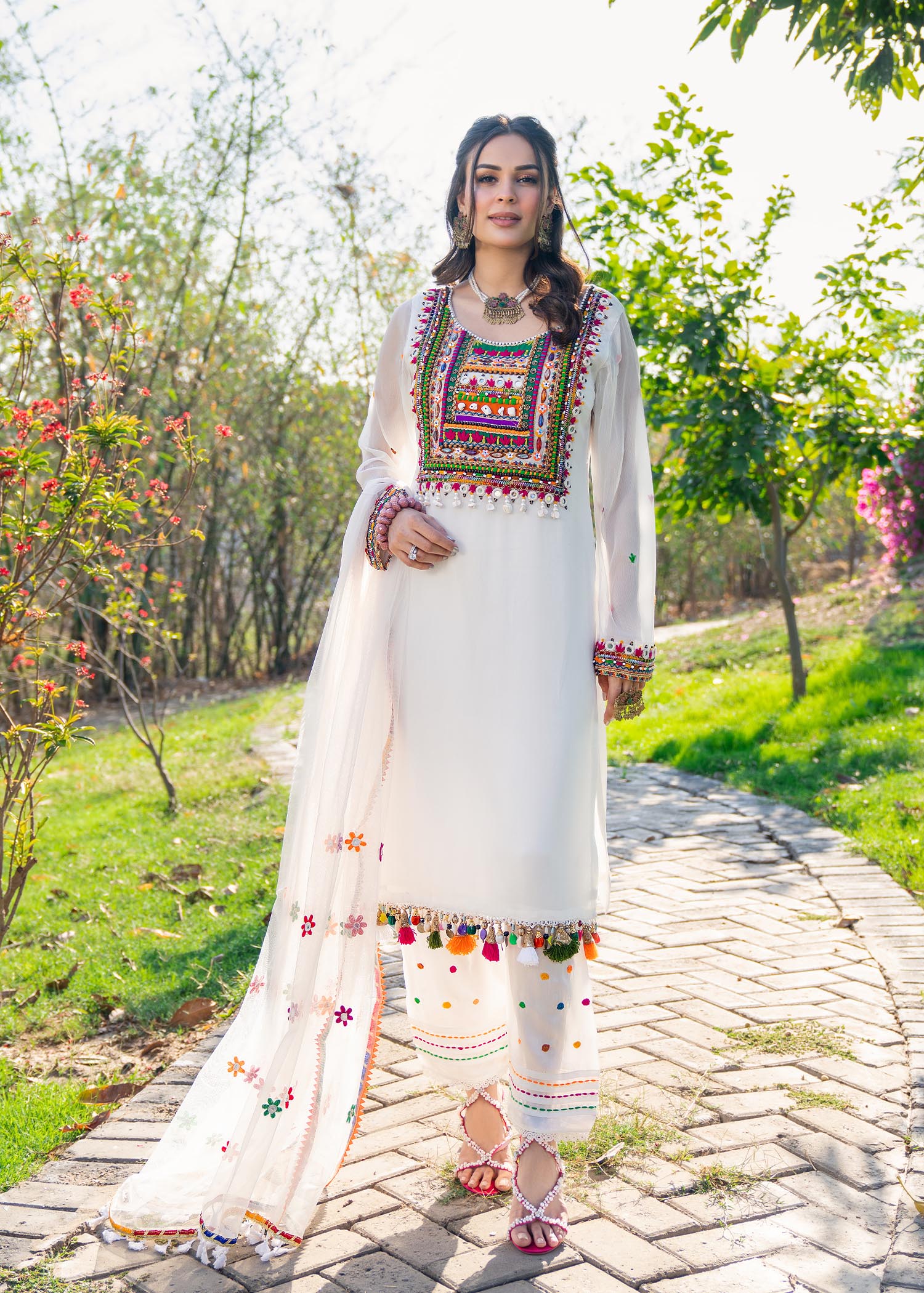 Khuda Baksh Creations Z 282 WHITE Women 4pcs