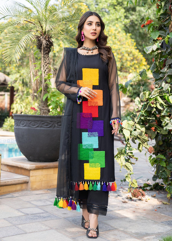 Khuda Baksh Creations Khuda Baksh S 110 Black Women 4pcs