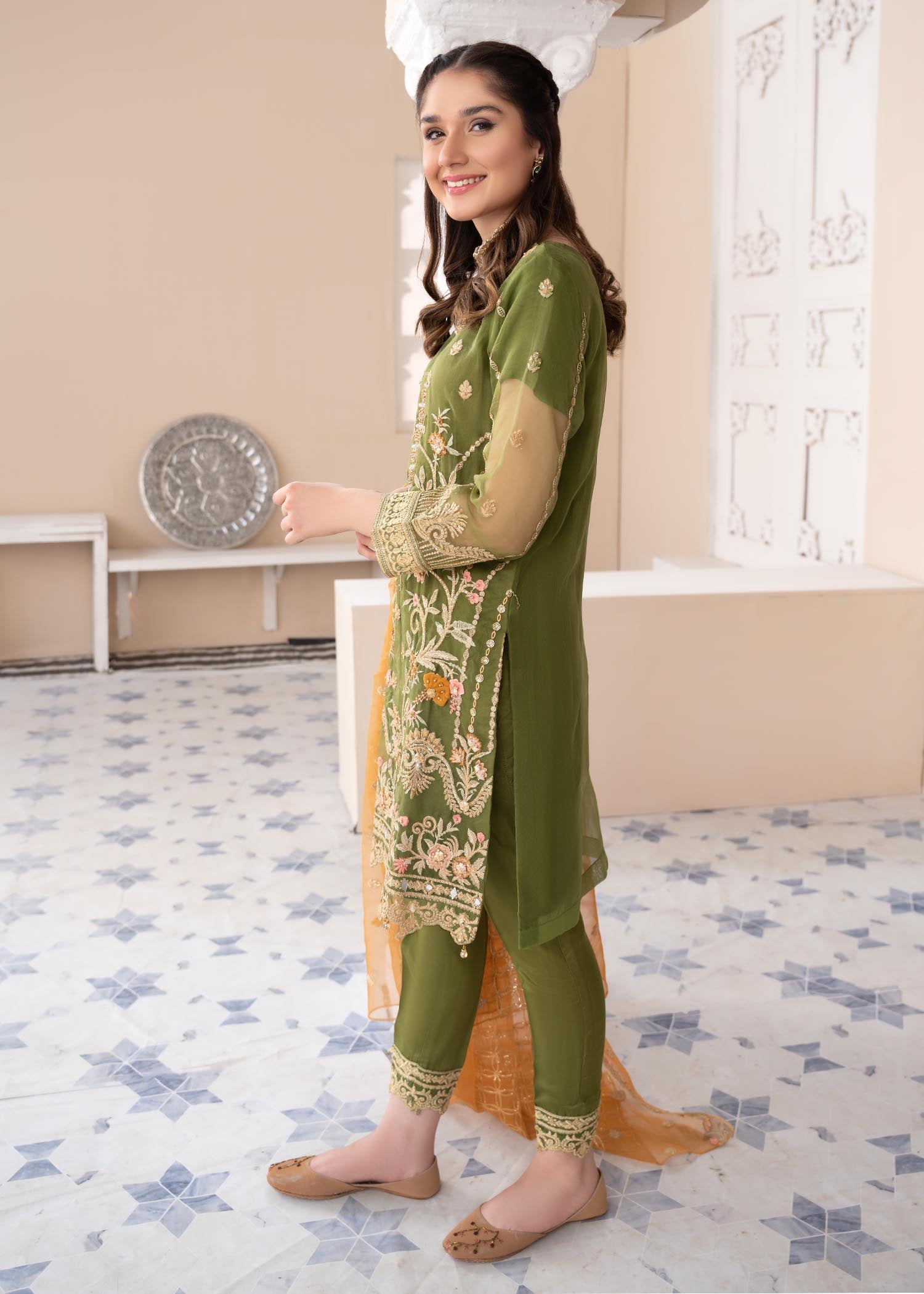 Zebaye Uzza US434 A GREEN Women 3pcs