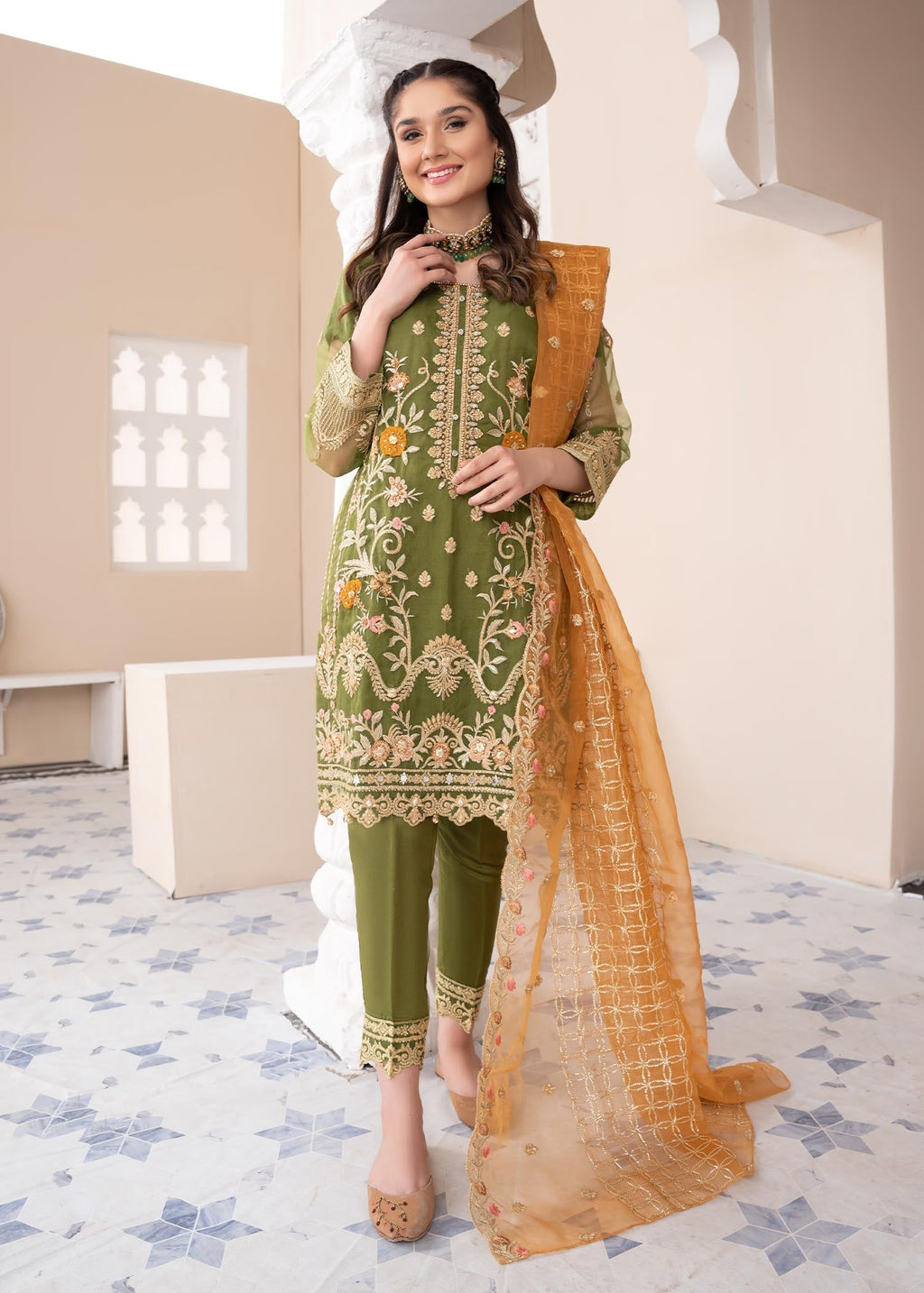 Zebaye Uzza US434 A GREEN Women 3pcs