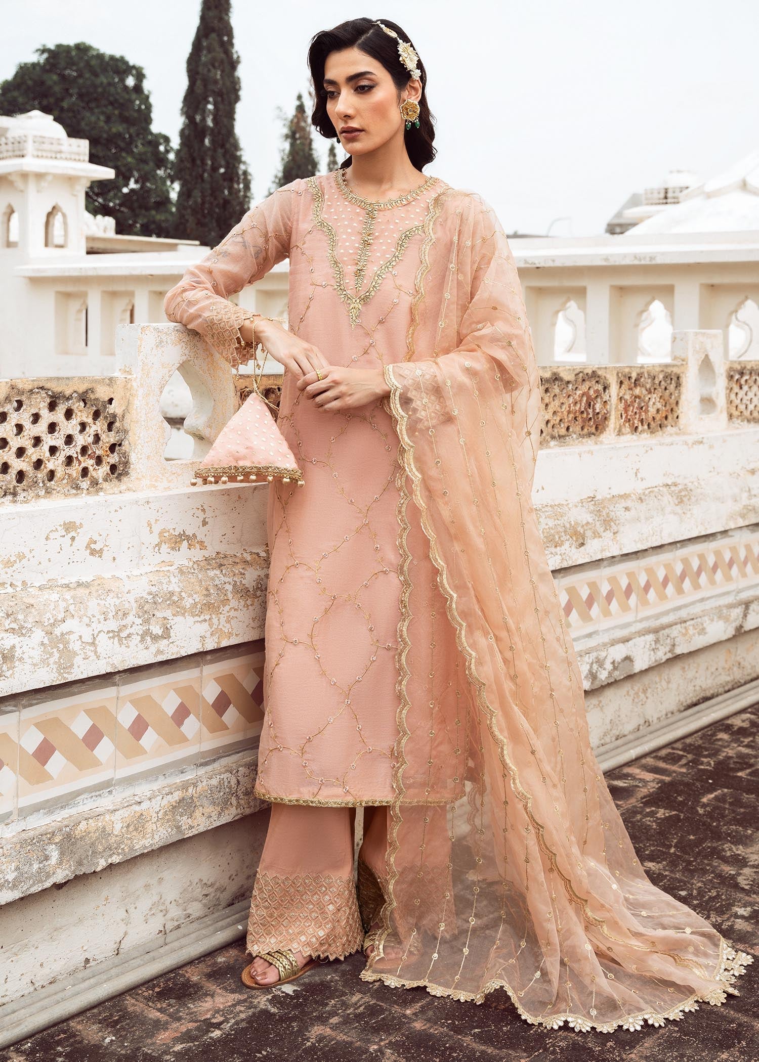 Rang-e-Haya Dahlia (Peach) Women 4pcs