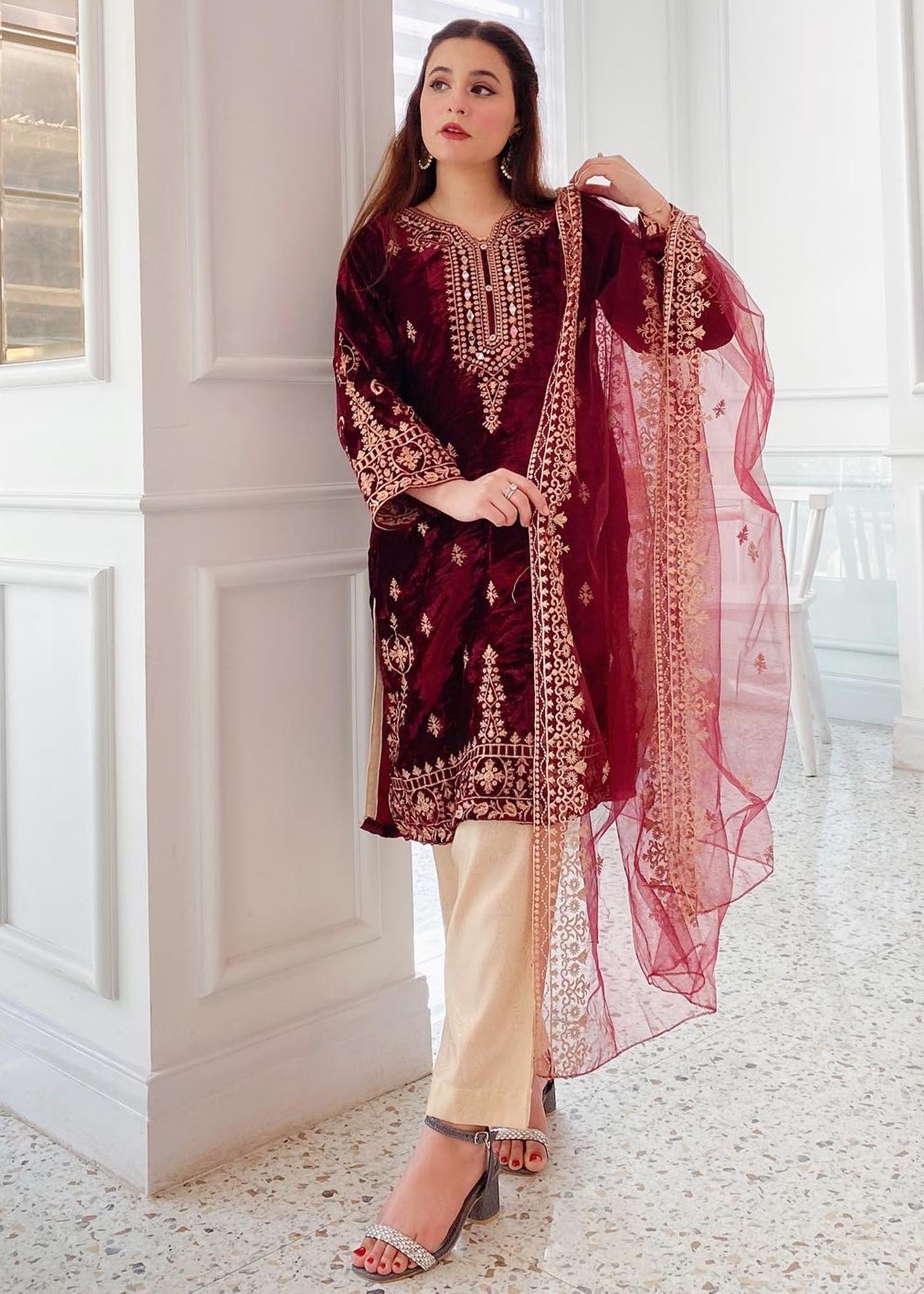 Rangoon Clothing Eshana Maroon Women 3pcs