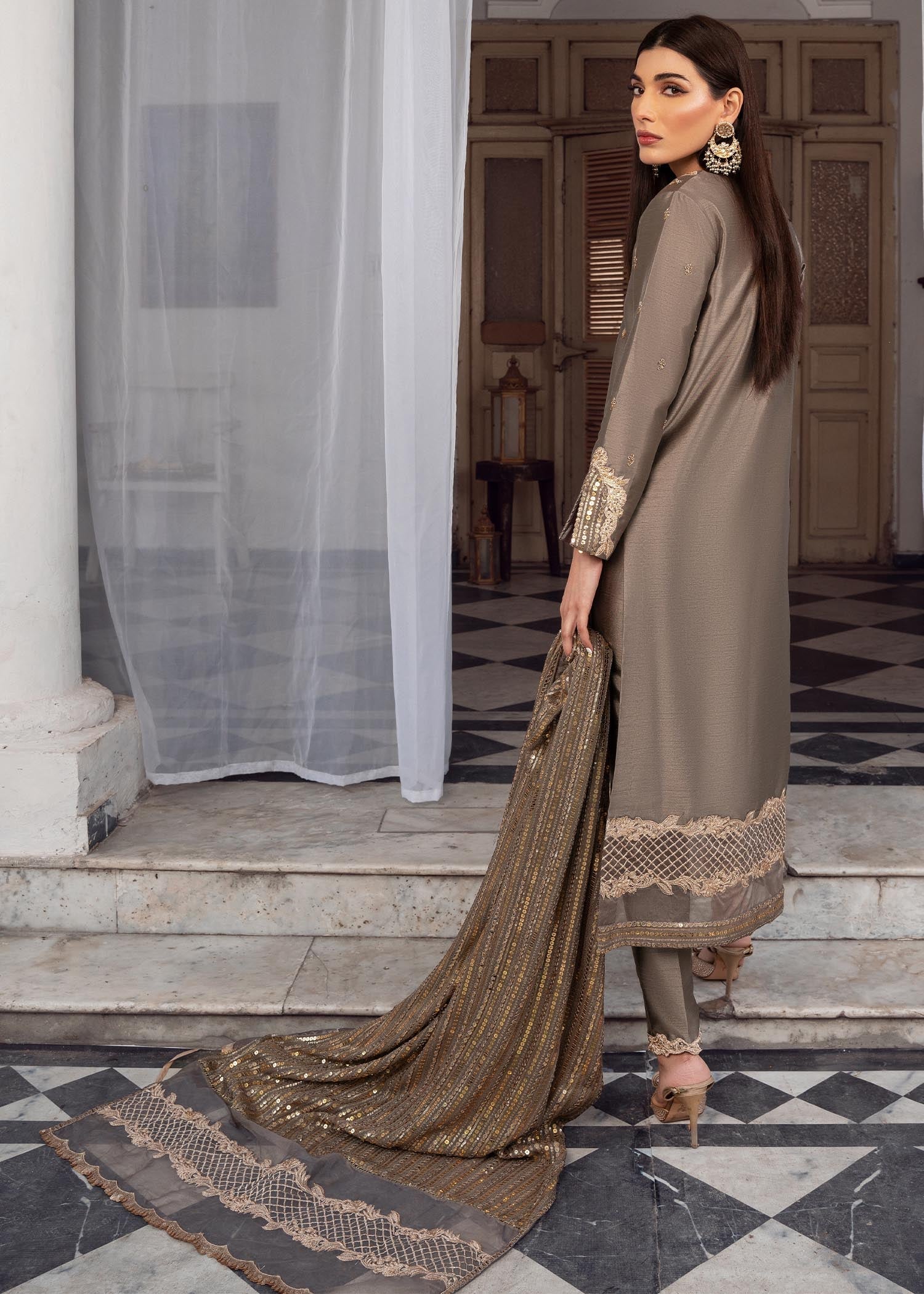 Rang-e-Haya Sandali grey Women 3pcs