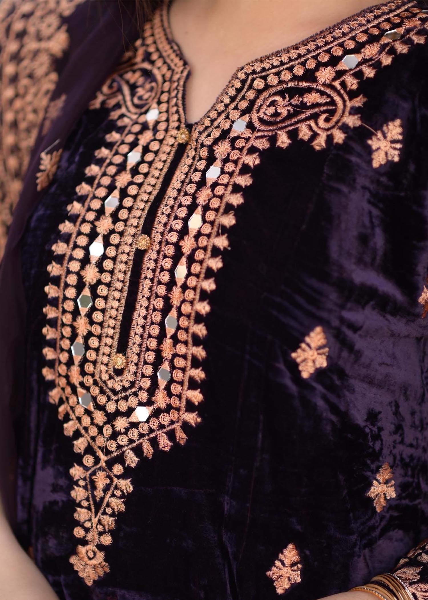 Rangoon Clothing Eshana plum Women 3pcs