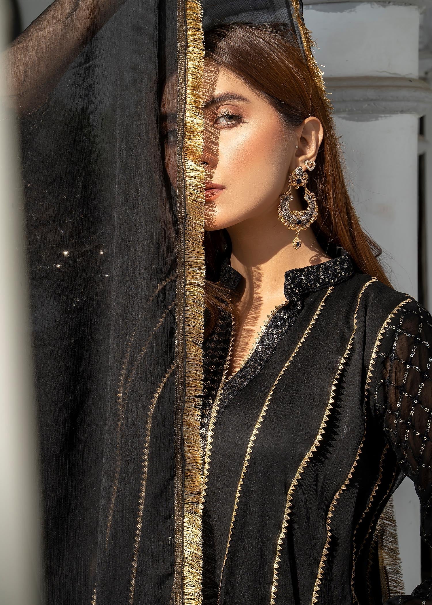 Manahils Maxi 106 Black Women 3pcs