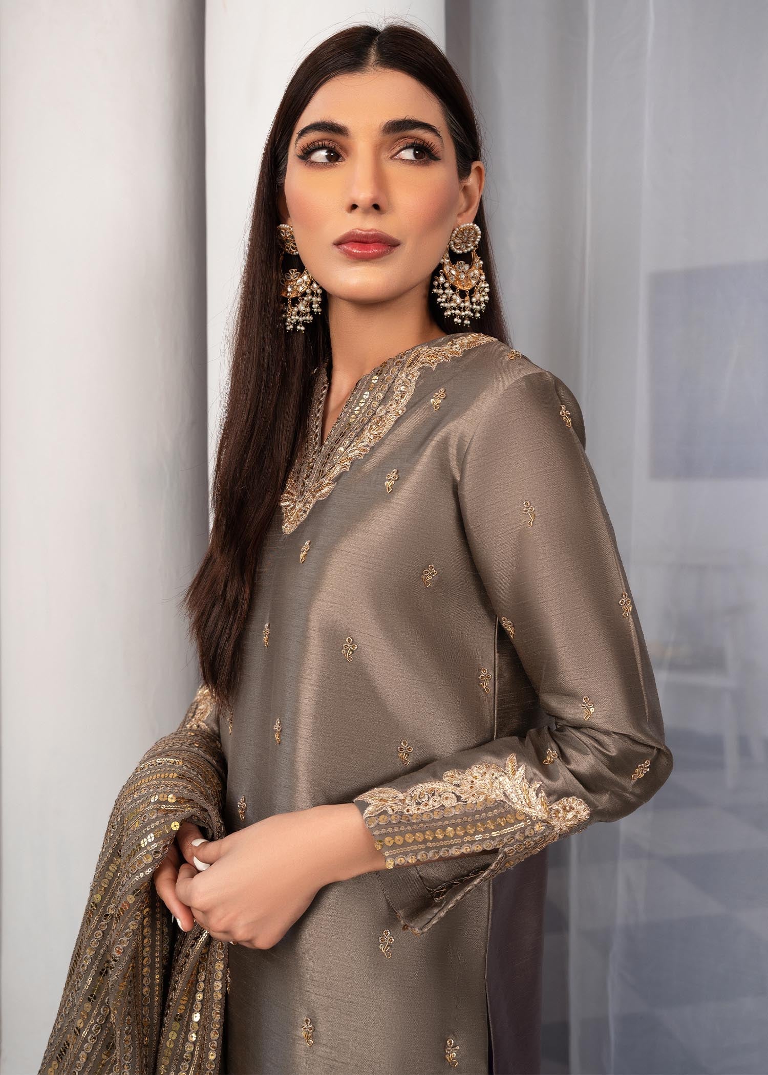 Rang-e-Haya Sandali grey Women 3pcs