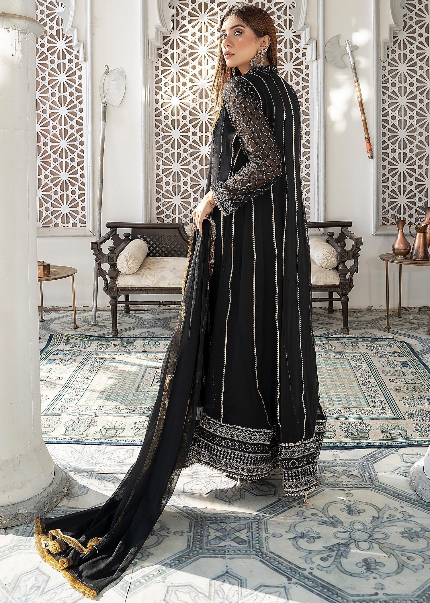 Manahils Maxi 106 Black Women 3pcs