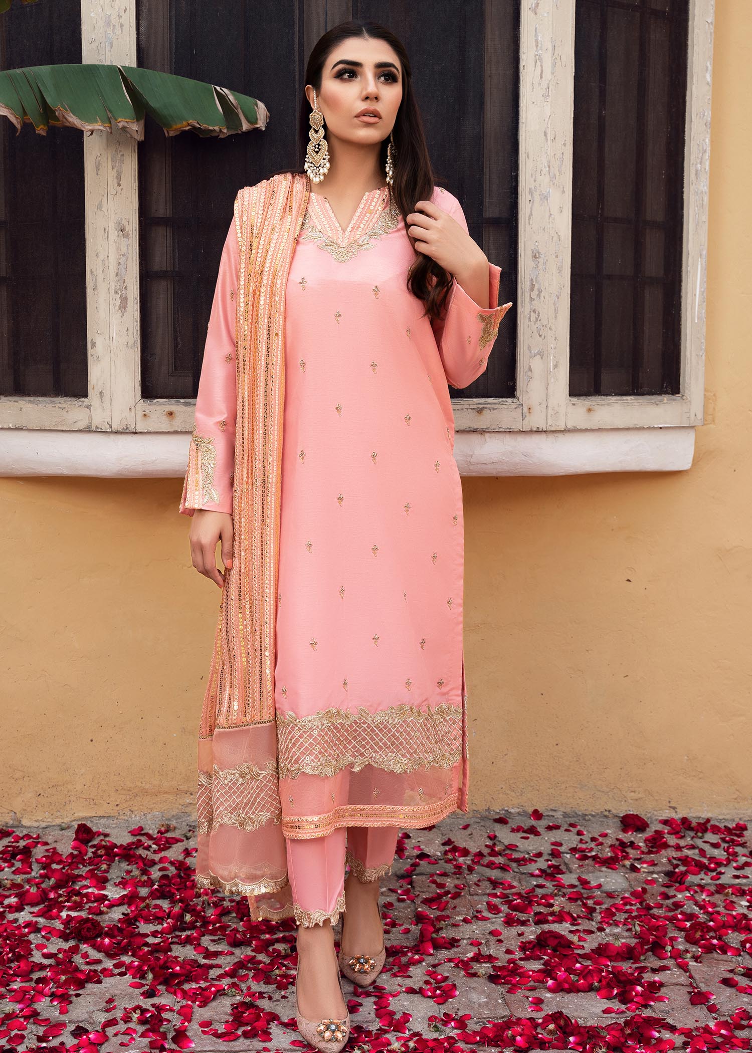 Rang-e-Haya Sandali Peach Women 3pcs