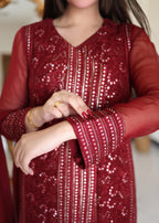 Rang-e-Haya Hoor / Maroon Women 4pcs