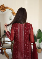 Rang-e-Haya Hoor / Maroon Women 4pcs