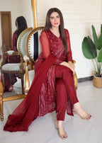 Rang-e-Haya Hoor / Maroon Women 4pcs