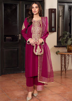 Rang-e-Haya Zareen Magenta Purplea Women 3pcs