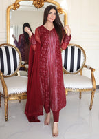 Rang-e-Haya Hoor / Maroon Women 4pcs