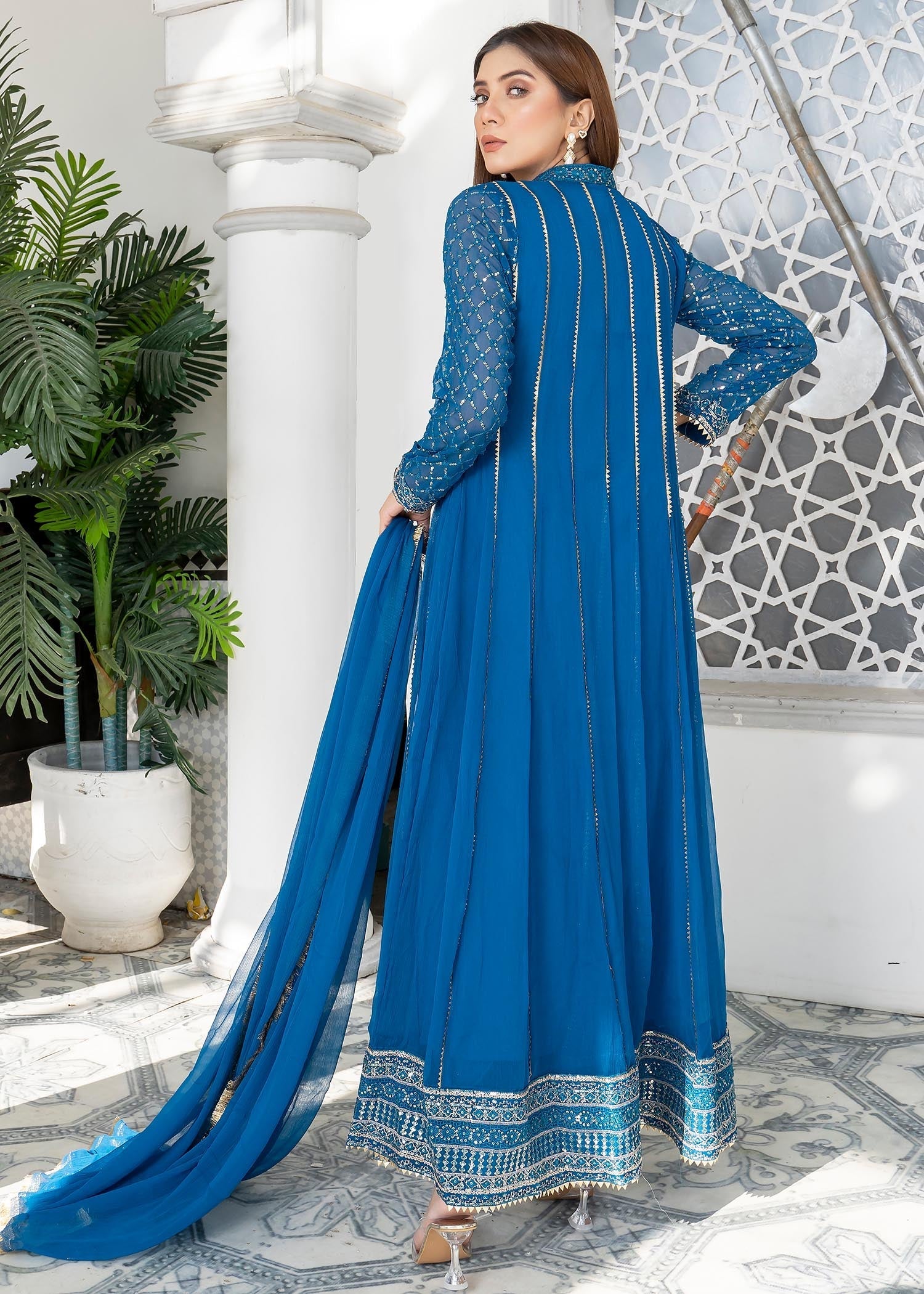 Manahils Maxi 106 Blue Women 3pcs