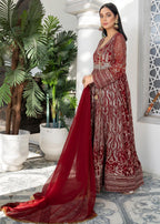 Manahils Angrakha 105 Maroon Women 3pcs