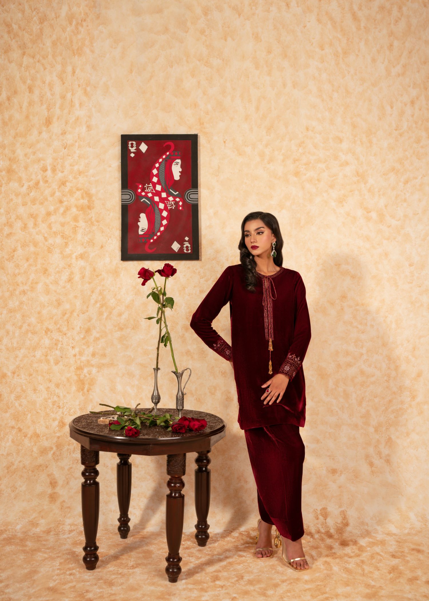 Fozia Khalid Garnet Women 2pcs