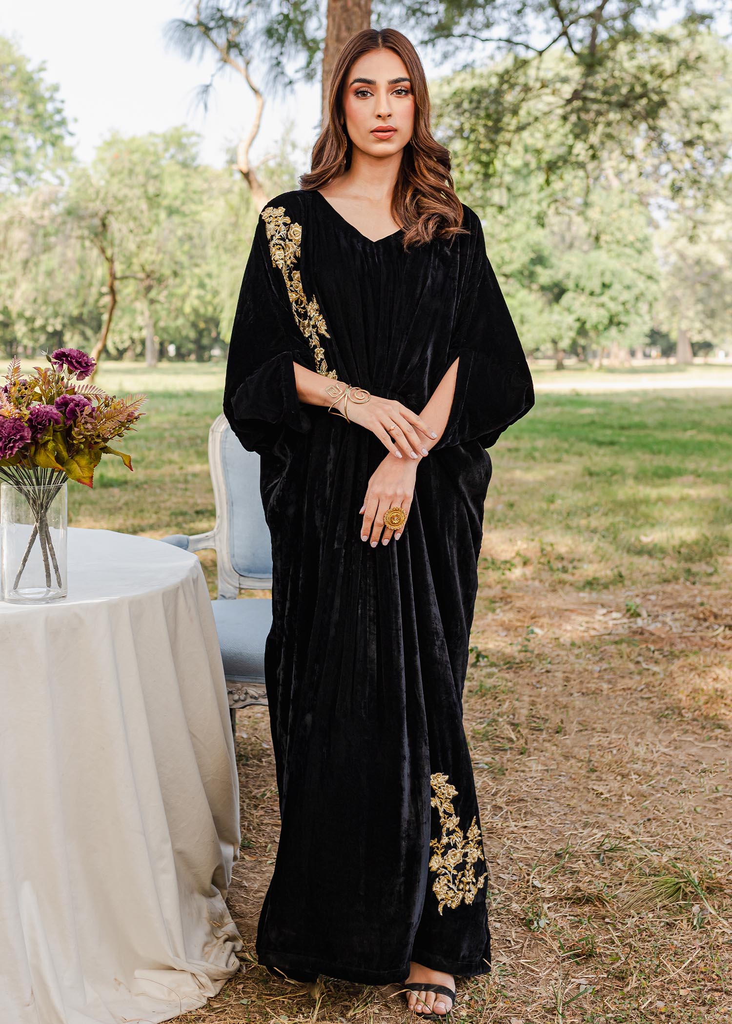 Panache Apparel Kaftan Black Women 1pcs