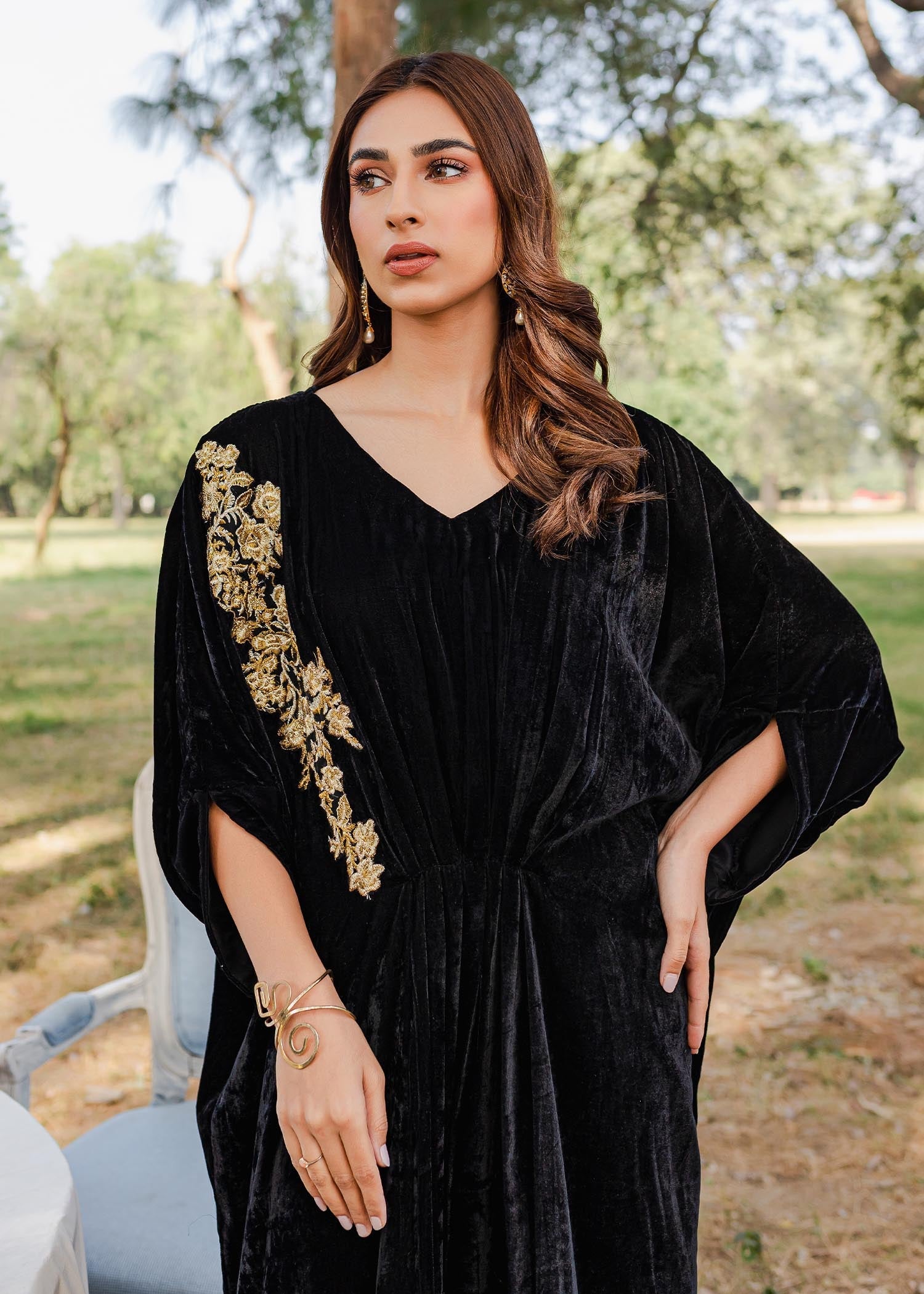 Panache Apparel Kaftan Black Women 1pcs