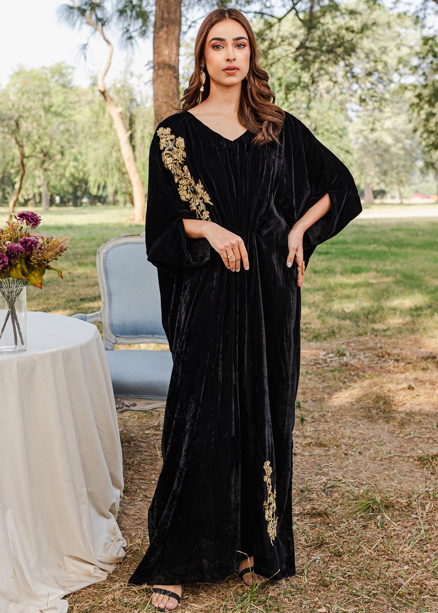 Panache Apparel Kaftan Black Women 1pcs