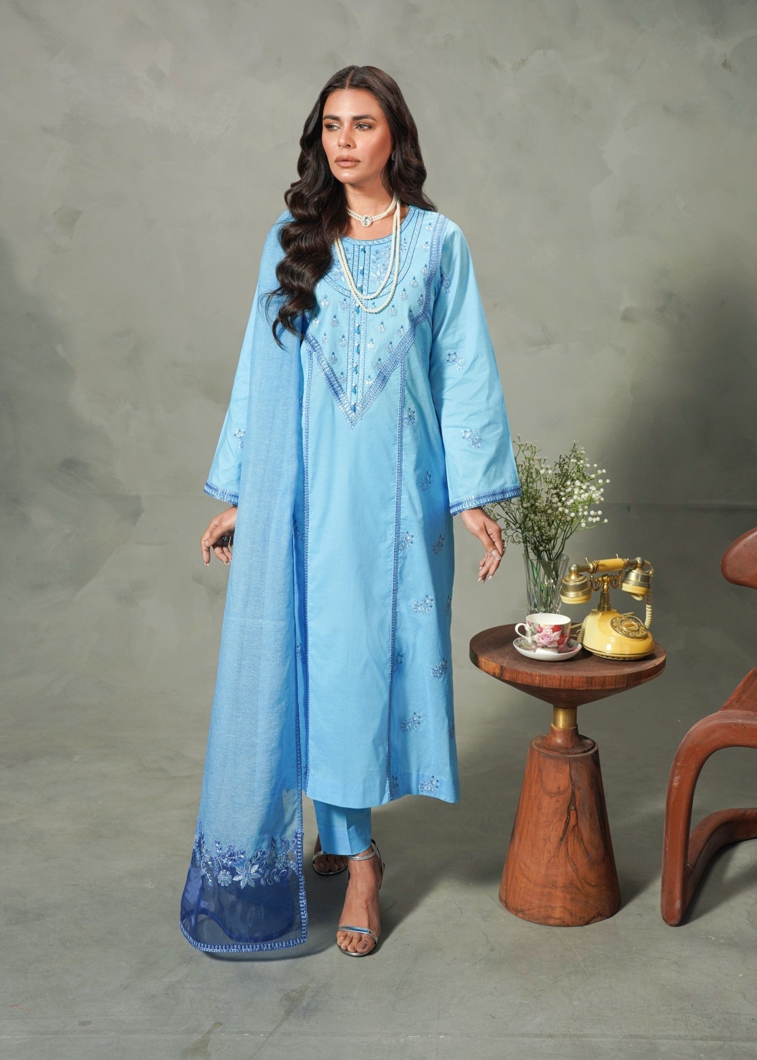 Mayal Feroze ZC 925 20 Blue Women 3pcs