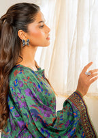 Kross Kulture Digital Printed and Embroidered Silk Lawn 01665 Women 2pcs