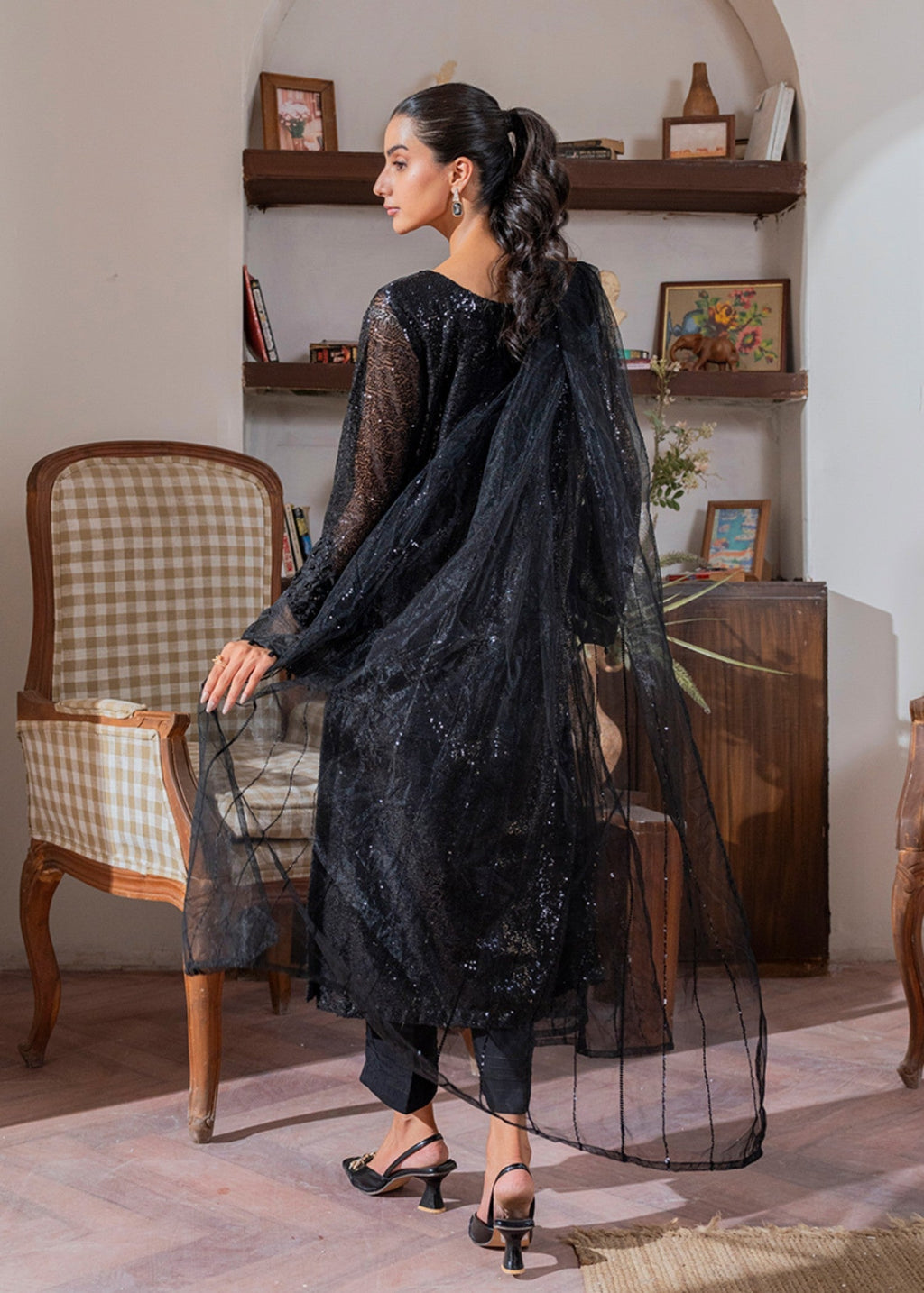 Kross Kulture Luxe Sequin Net Suit 01562 Women 3pcs