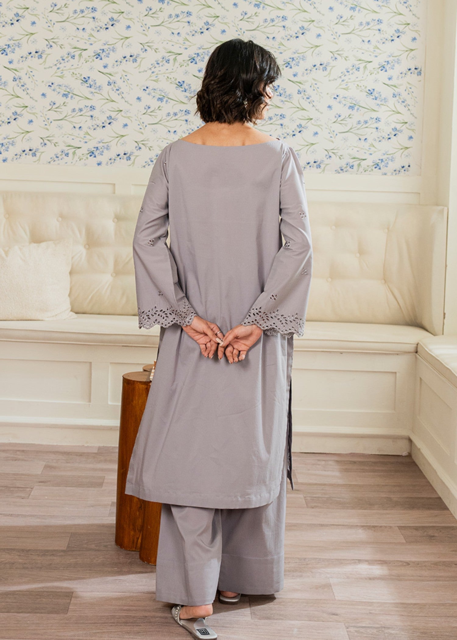 Kross Kulture Embroidered Cotton Silk 01672 Women 2pcs