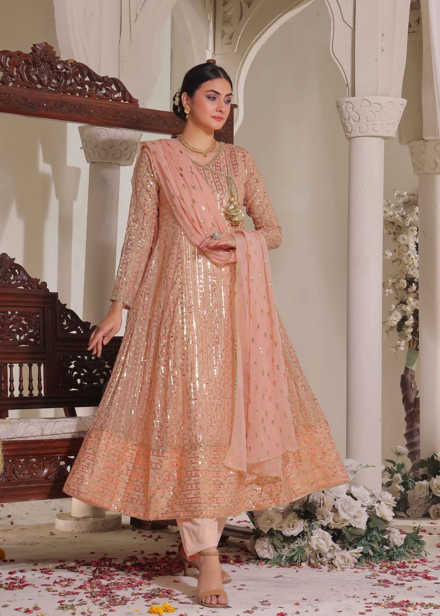 Ayesha Closet Resham Blush Pink Women 3pcs