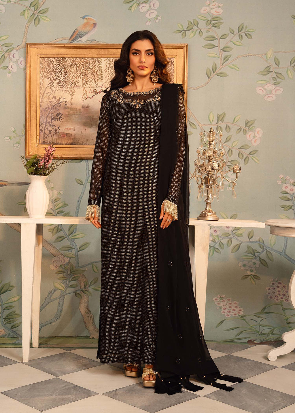 Rang-e-Haya Naina (Black) Women 4pcs