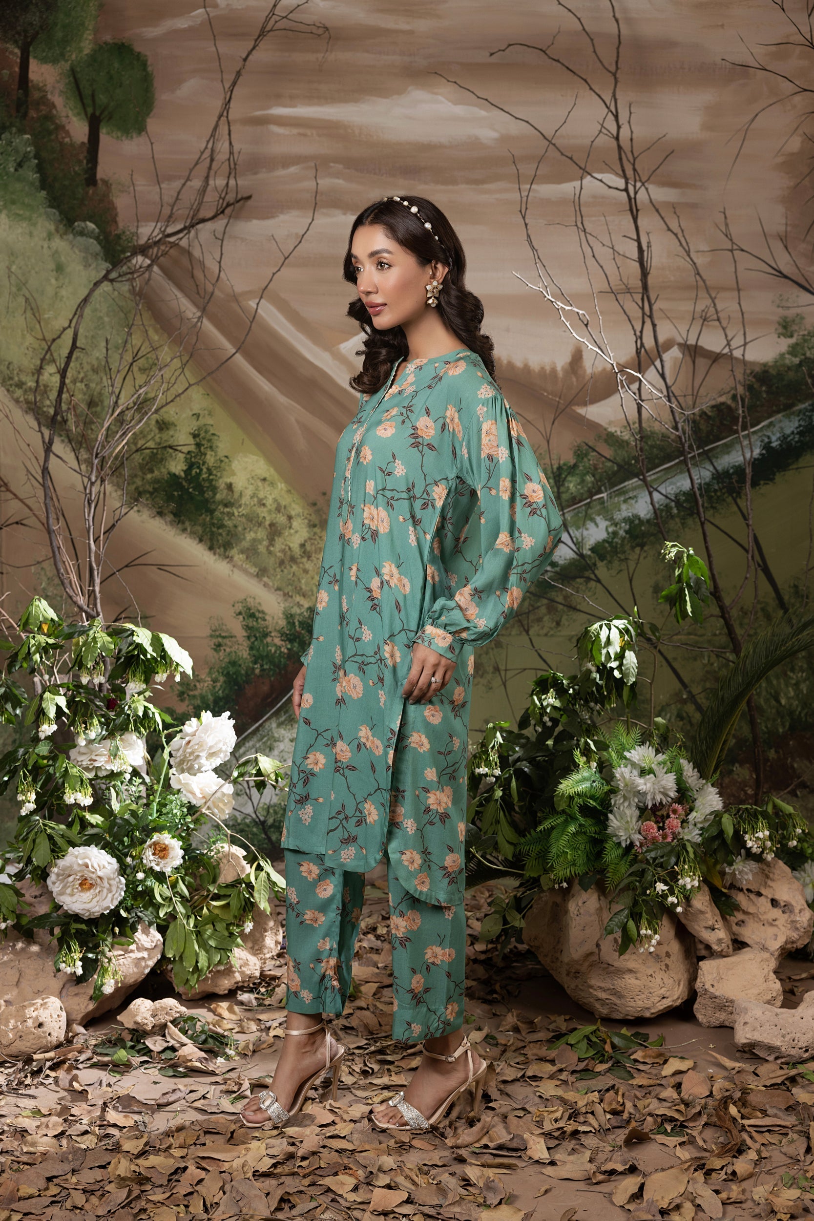 Lakhany Ready to wear Printed Cottel Shirt & Trouser Women 2pcs