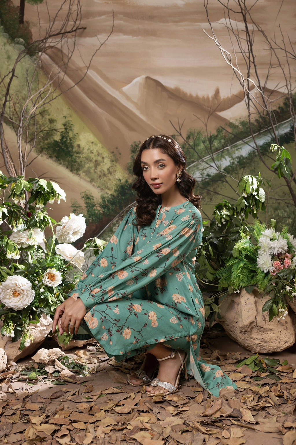 Lakhany Ready to wear Printed Cottel Shirt & Trouser Women 2pcs