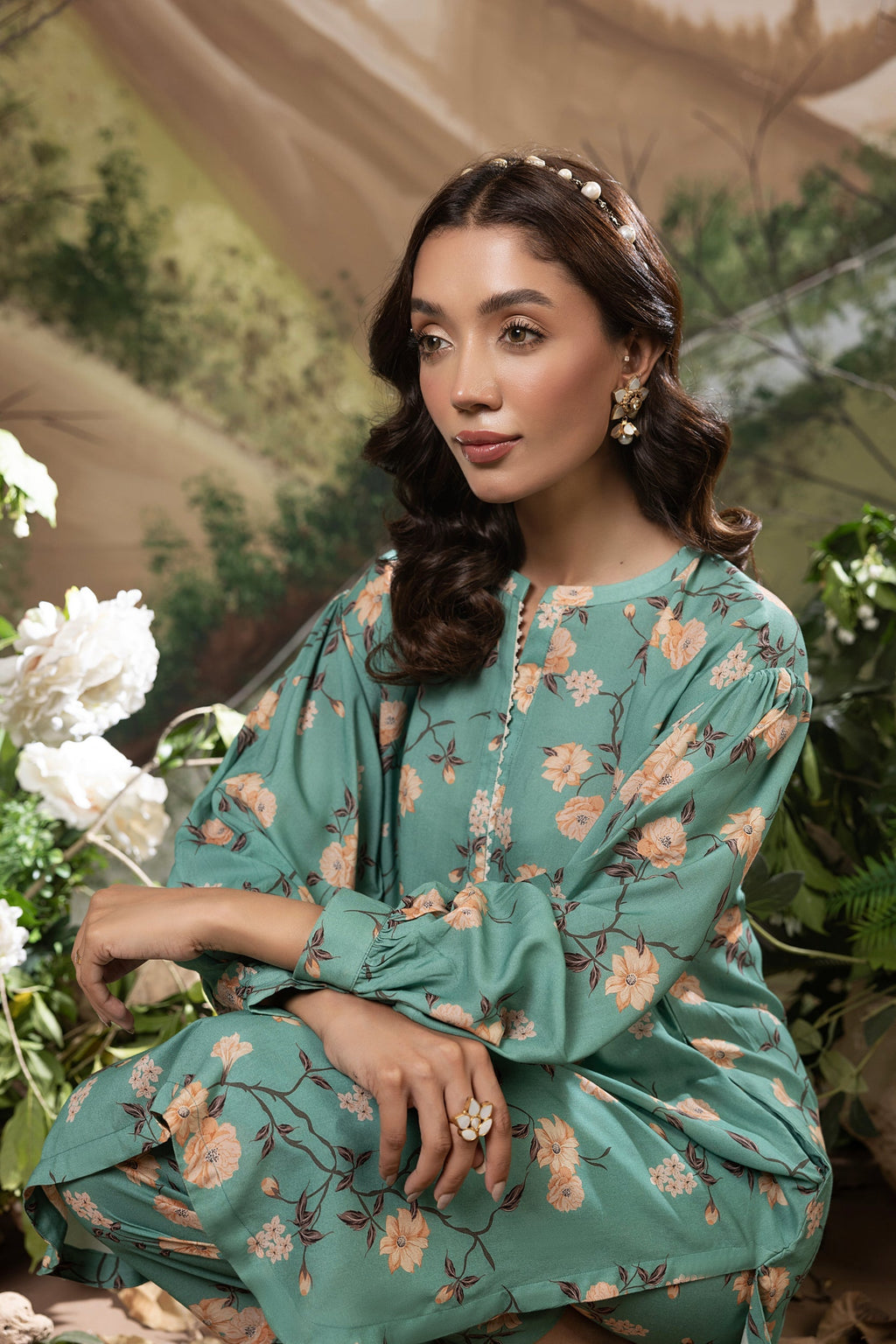 Lakhany Ready to wear Printed Cottel Shirt & Trouser Women 2pcs