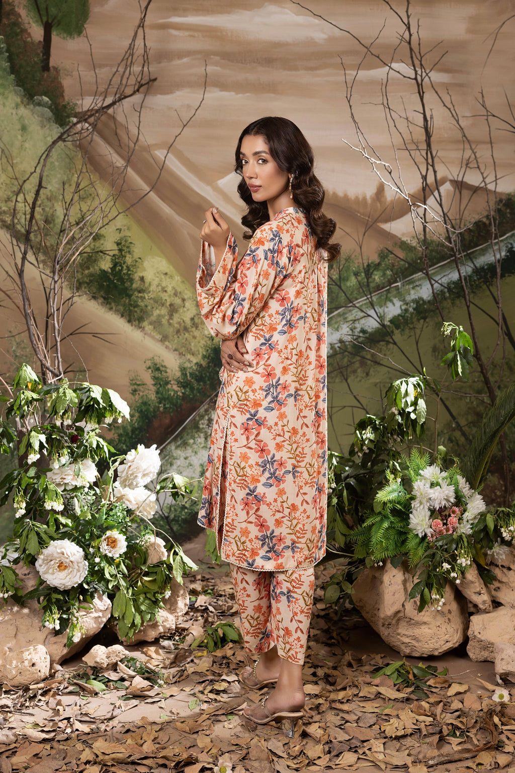 Lakhany Ready to wear Printed Cottel Shirt & Trouser Women 2pcs