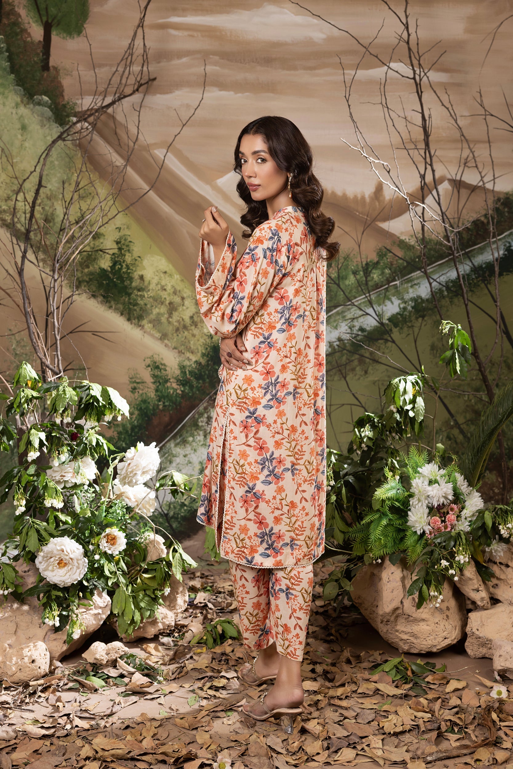 Lakhany Ready to wear Printed Cottel Shirt & Trouser Women 2pcs
