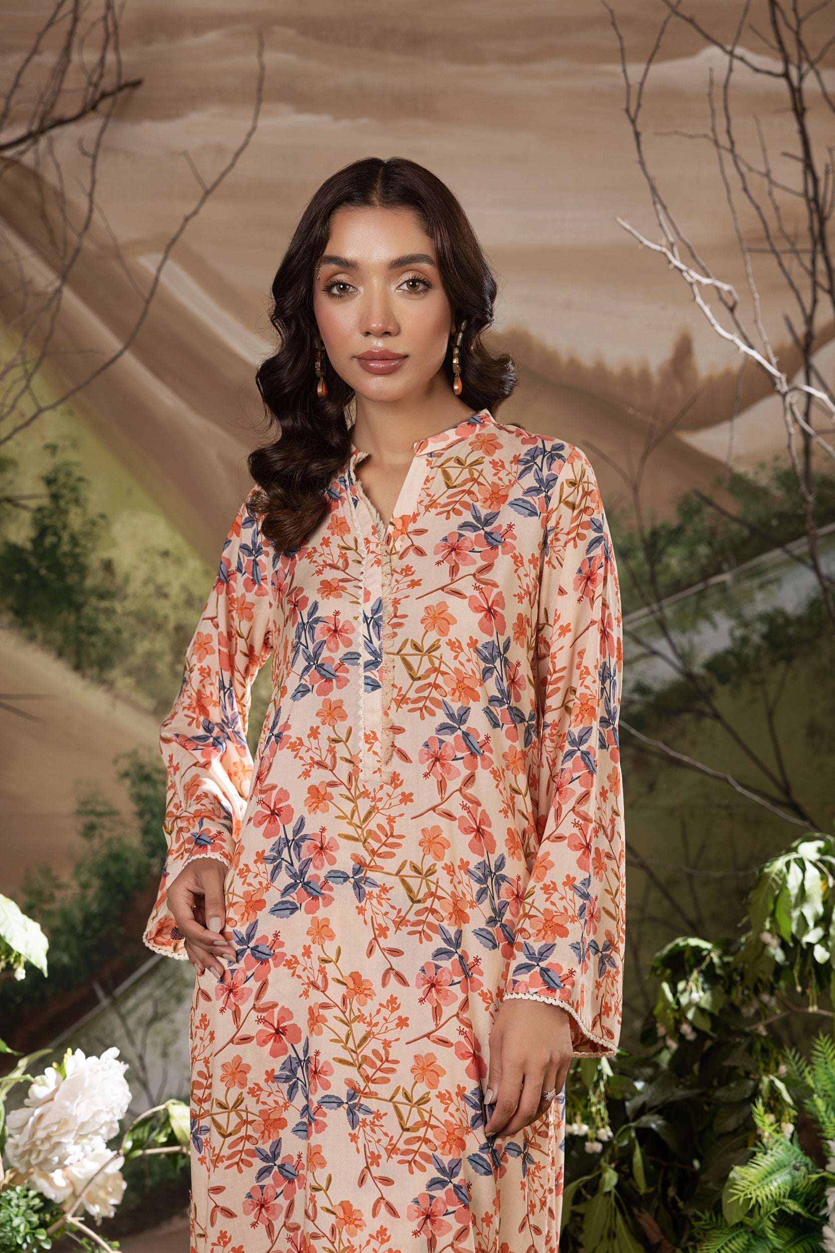 Lakhany Ready to wear Printed Cottel Shirt & Trouser Women 2pcs