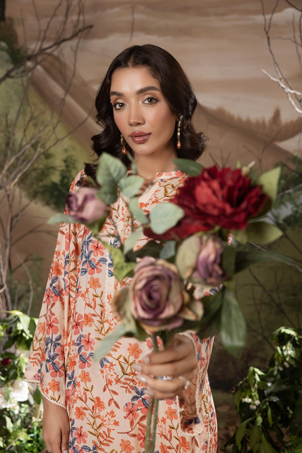 Lakhany Ready to wear Printed Cottel Shirt & Trouser Women 2pcs