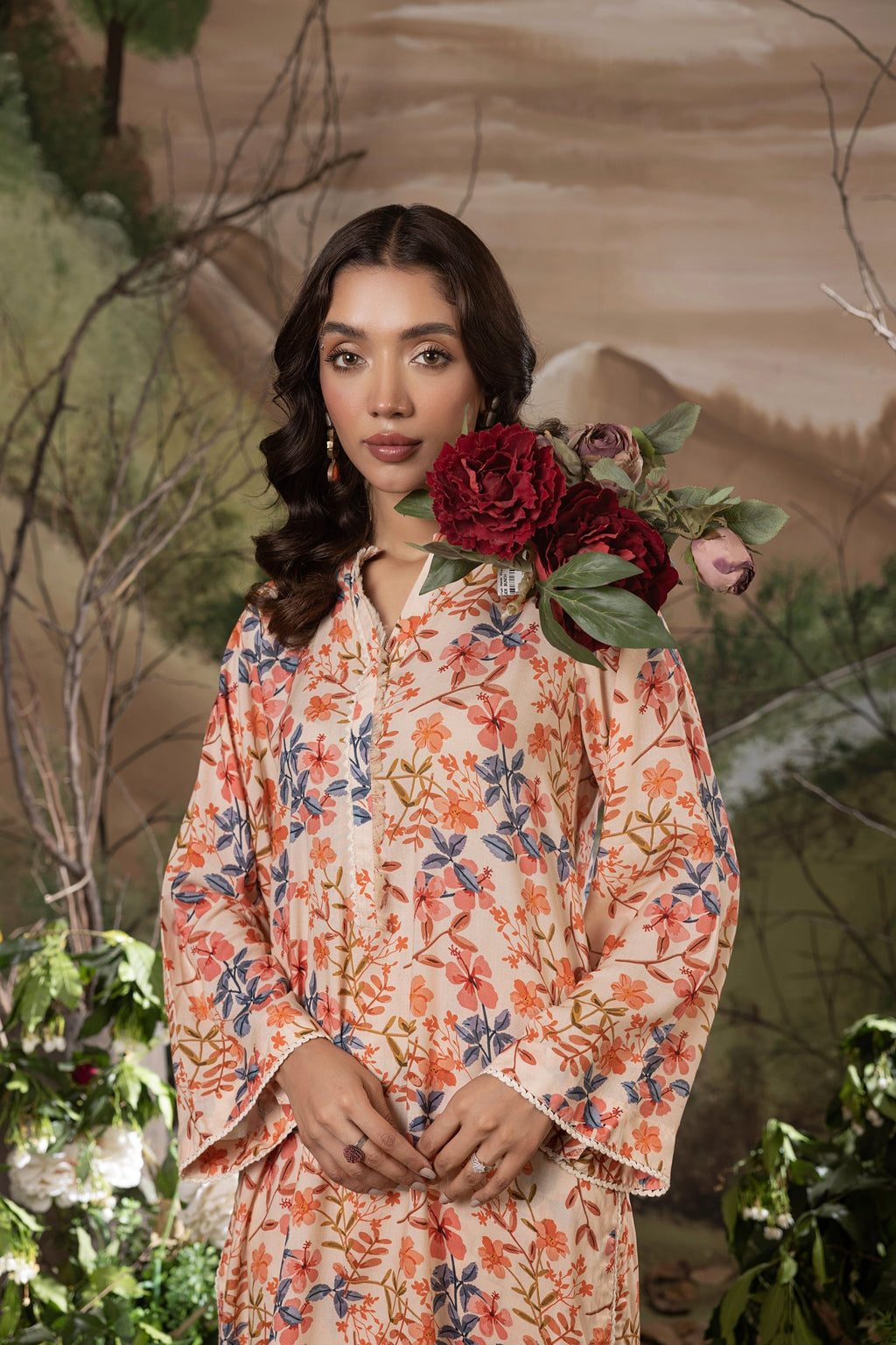 Lakhany Ready to wear Printed Cottel Shirt & Trouser Women 2pcs