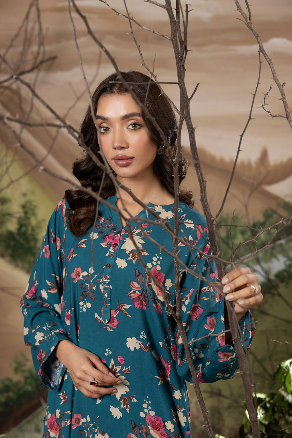Lakhany Ready to wear Printed Cottel Shirt & Trouser Women 2pcs
