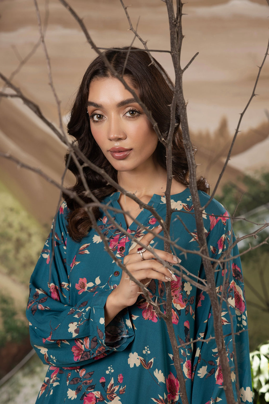 Lakhany Ready to wear Printed Cottel Shirt & Trouser Women 2pcs