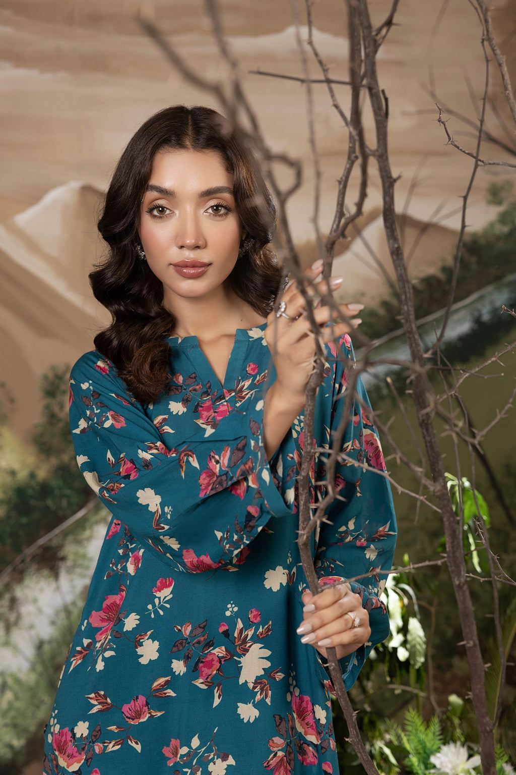 Lakhany Ready to wear Printed Cottel Shirt & Trouser Women 2pcs