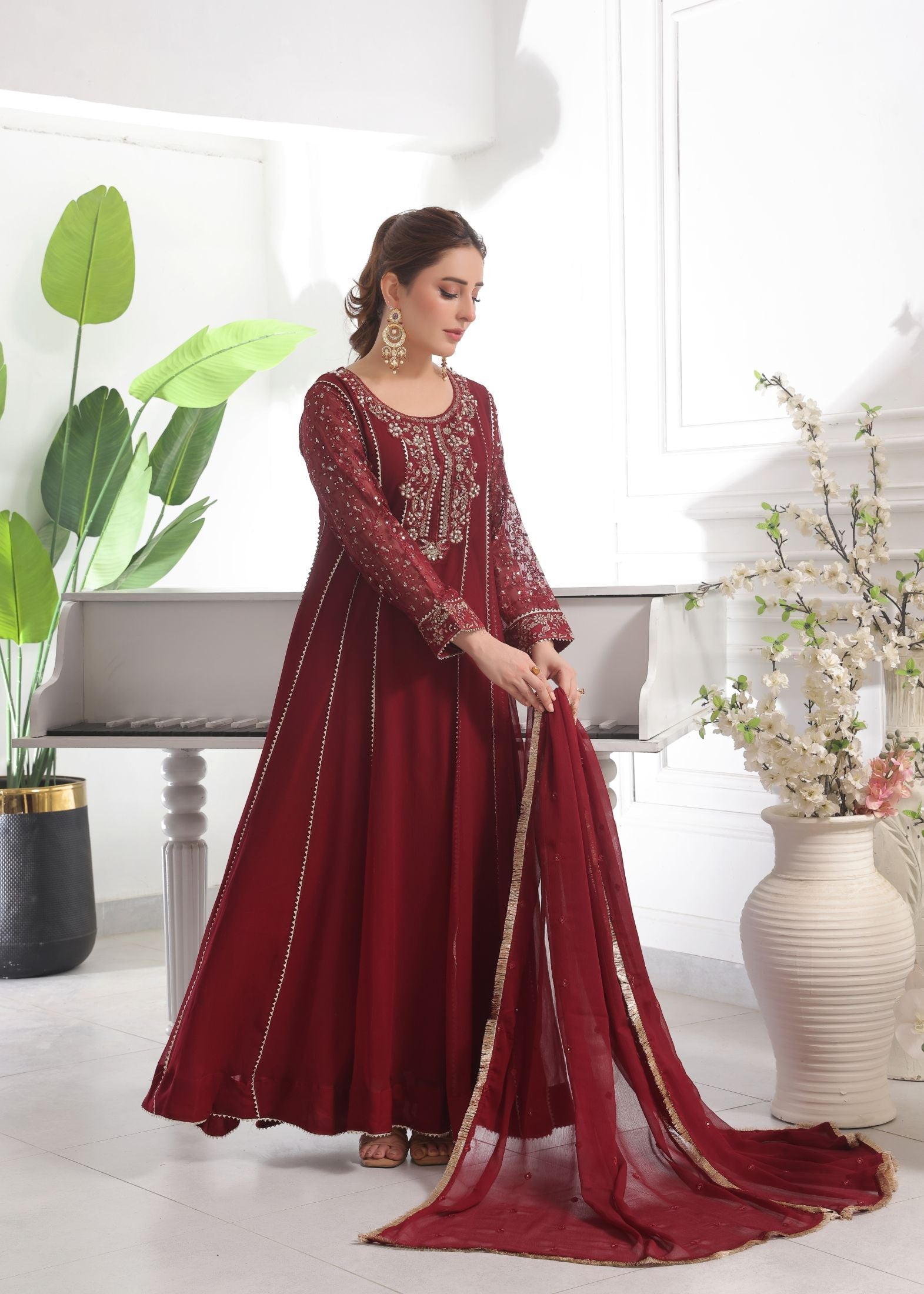 Alsiyab Raani Maroon Women 3pcs