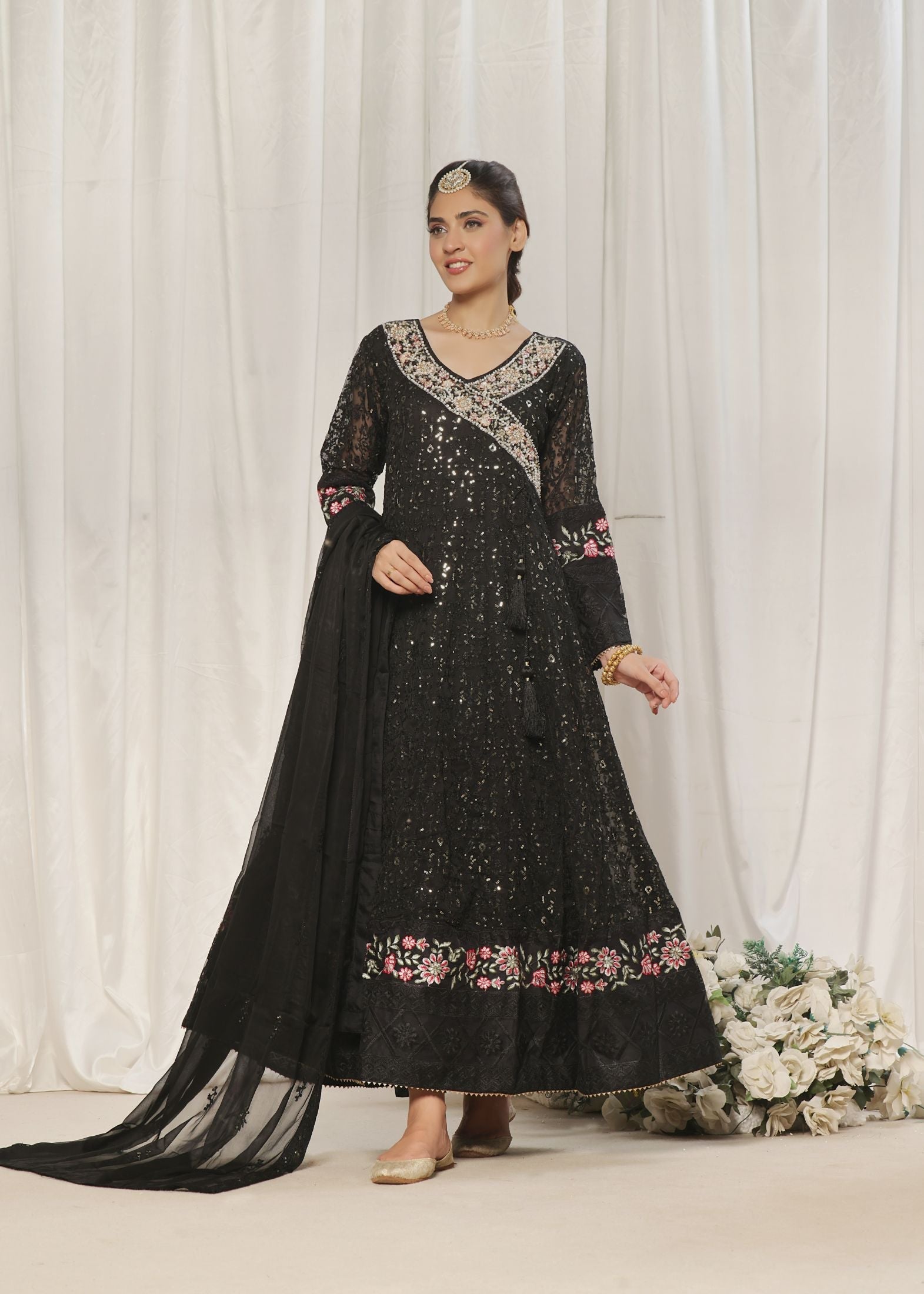 Alsiyab Jahanara Black Women 3pcs