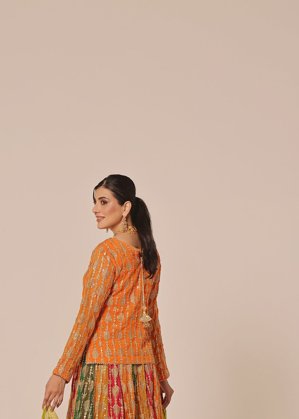Ayesha Closet Naurattan Orange Women 3pcs